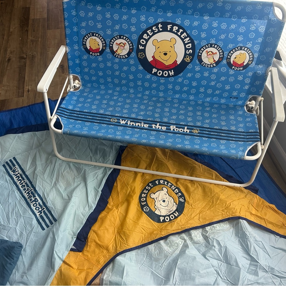 Winnie the Pooh bench & shade set